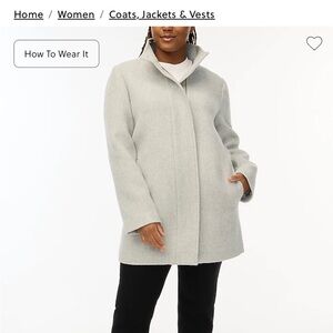 J Crew gray women’s coat size 10